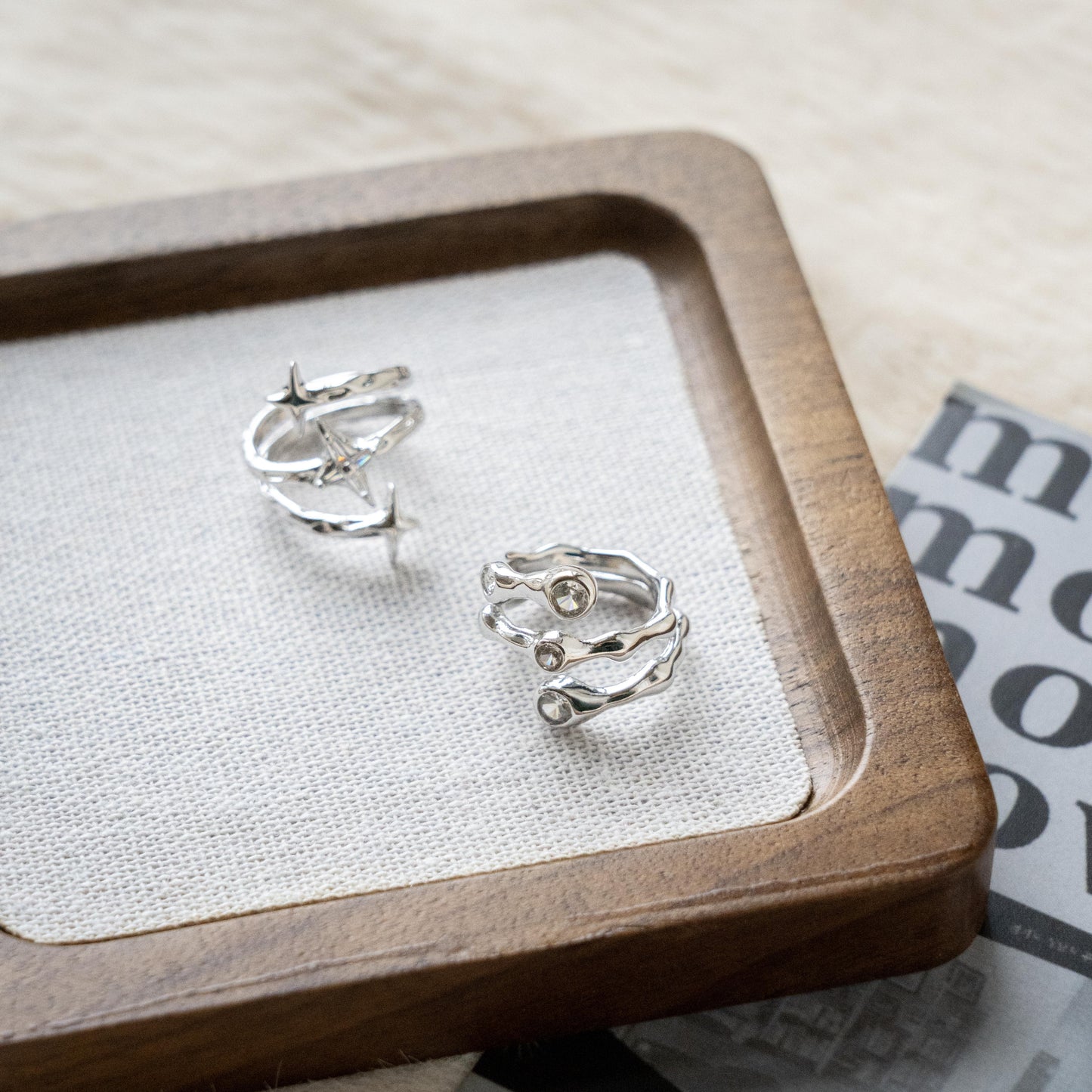 Adjustable Gothic Silver Ring Collection