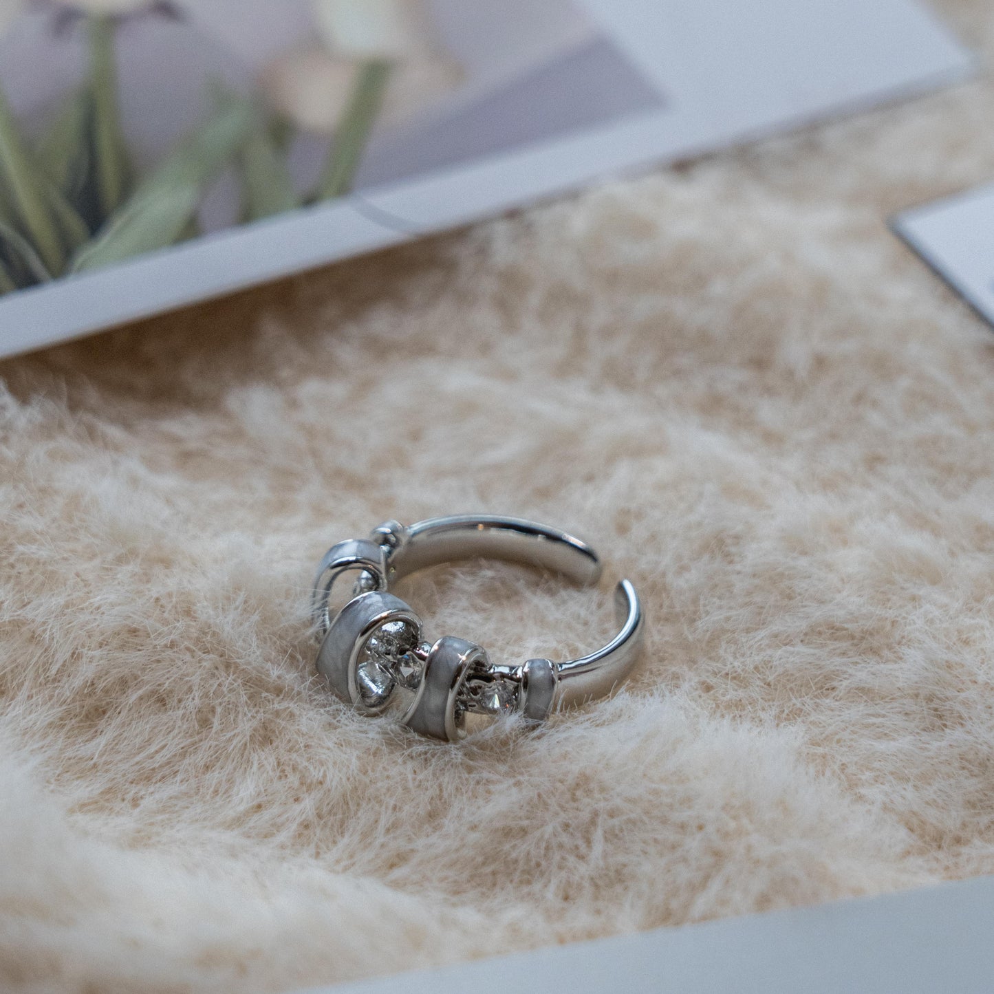 Moonstone Punk Adjustable Ring Collection