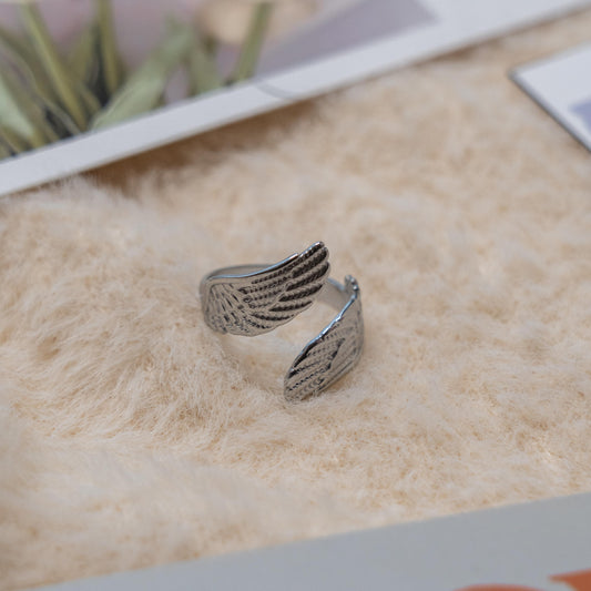 Wing & Flower Detail Adjustable Ring Collection