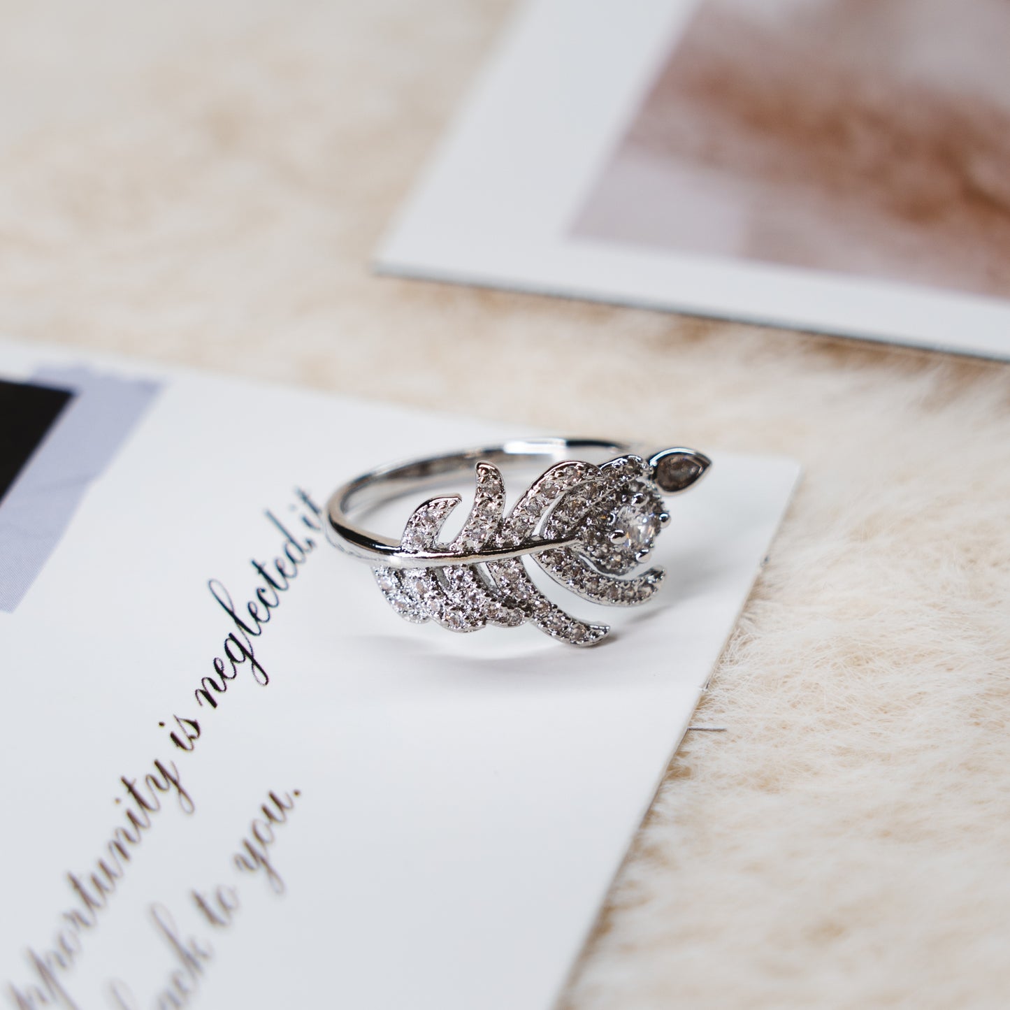 Zircon Crystal Punk Adjustable Ring Collection