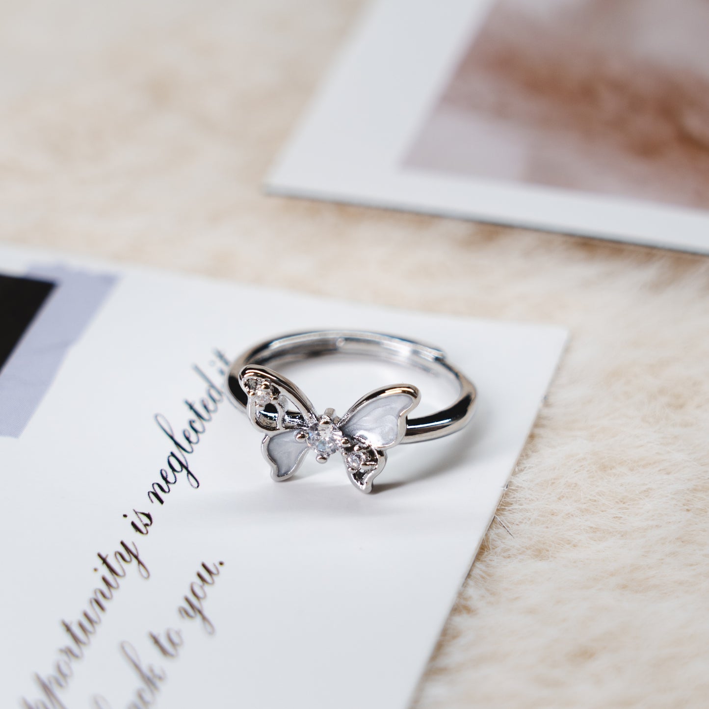 Moonstone Punk Adjustable Ring Collection