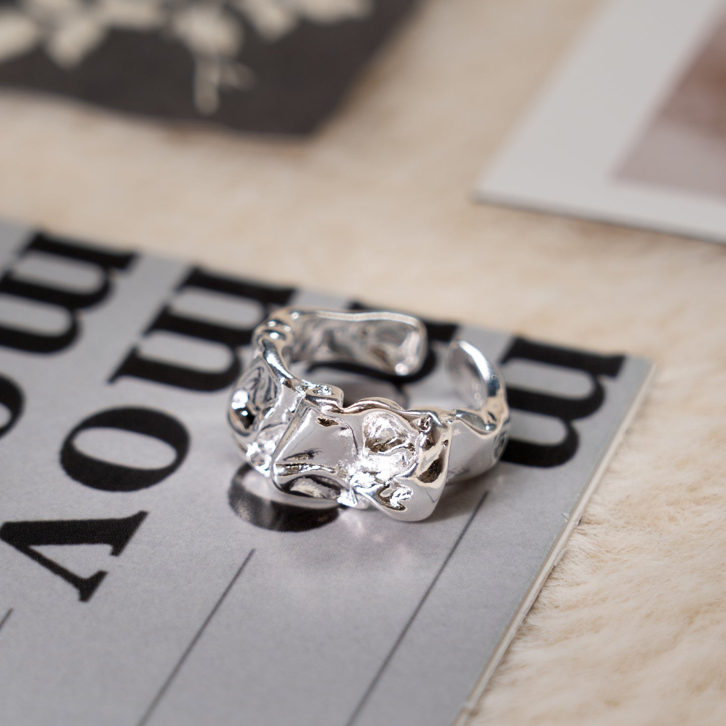 Punk Sliver Adjustable Ring Collection