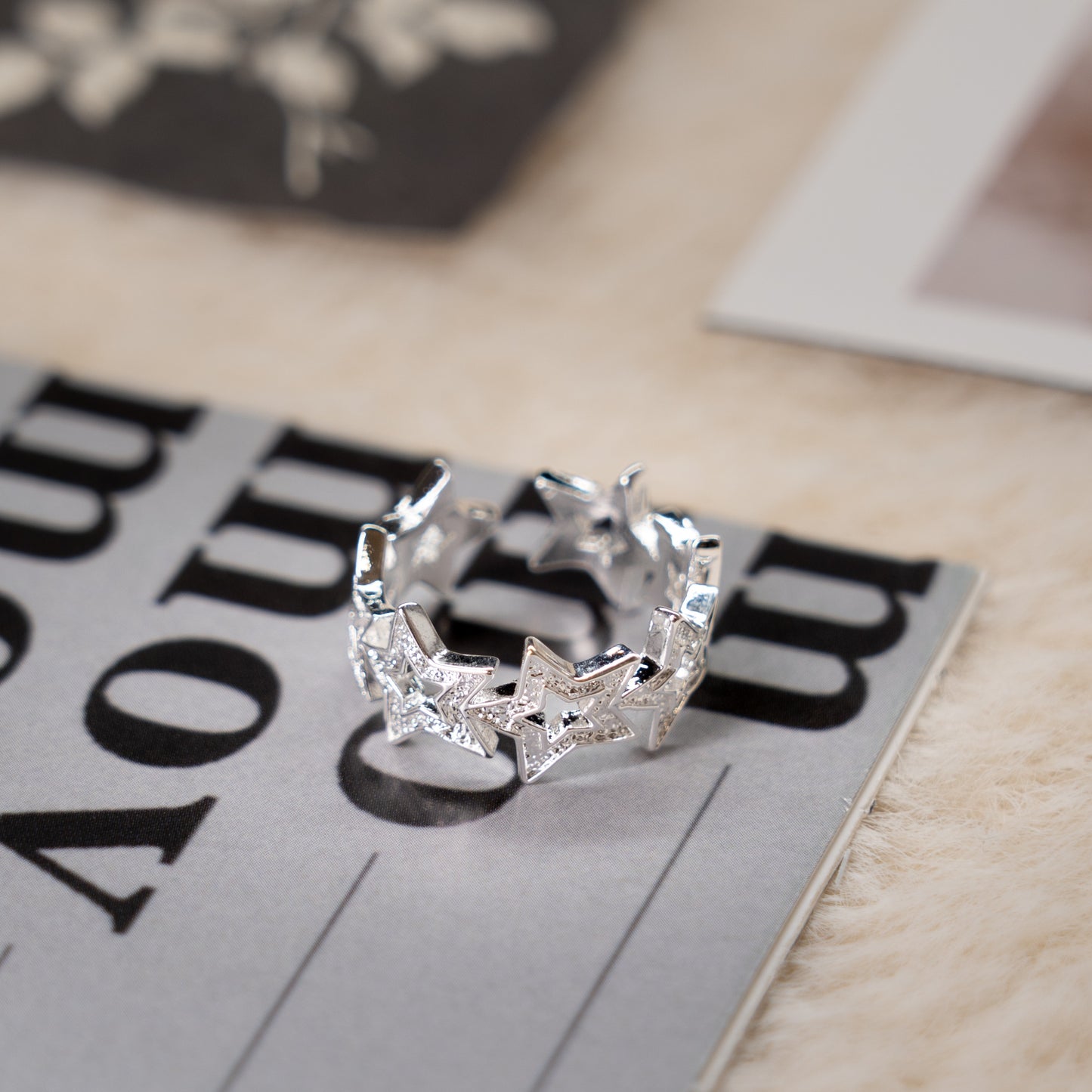 Punk Adjustable Sliver Ring Collection