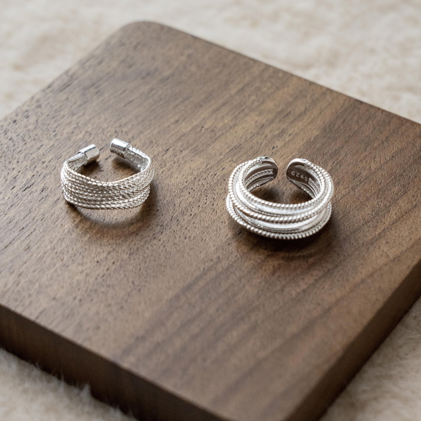 Punk Adjustable Sliver Ring Collection