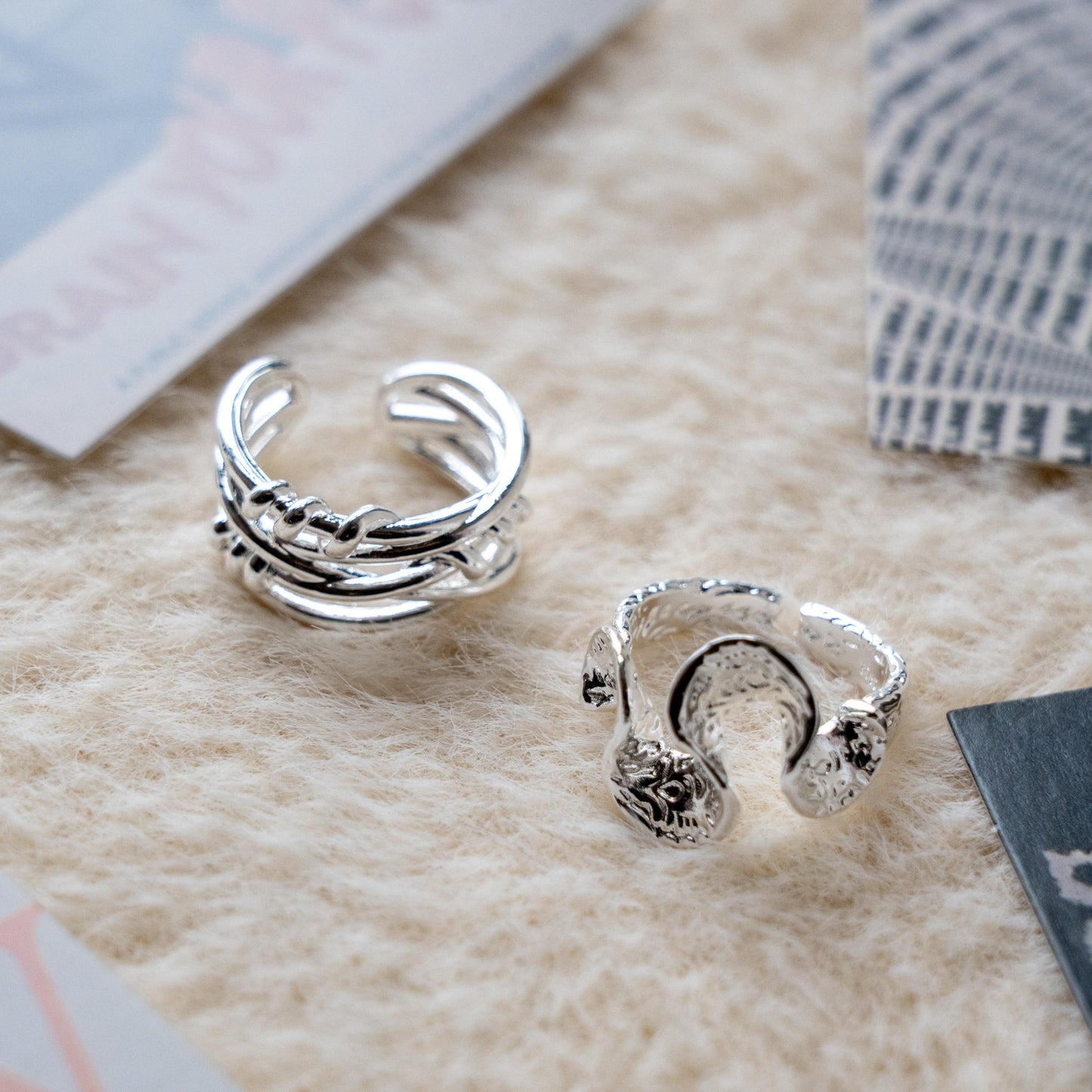 Punk Adjustable Sliver Ring Collection