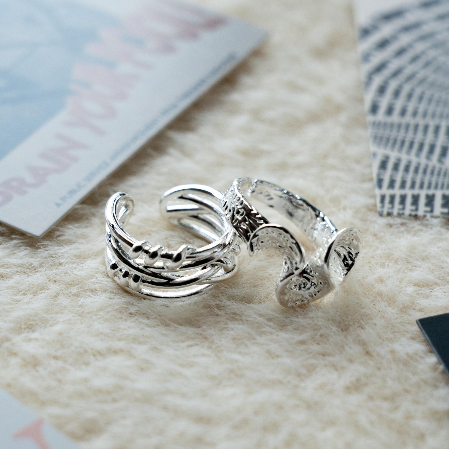 Punk Adjustable Sliver Ring Collection