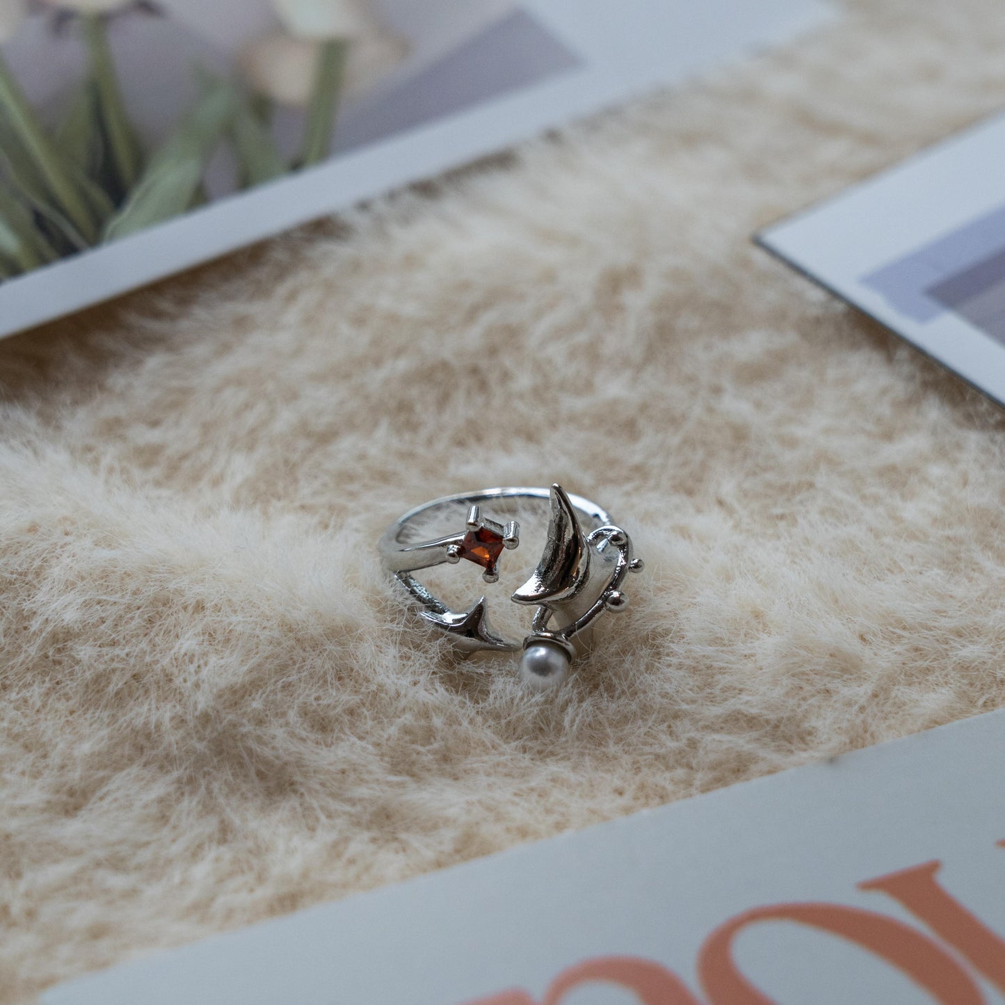 Red Gem Adjustable Ring Collection