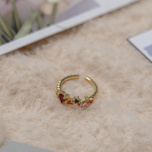 Vintage Style- Gem Gold Ring