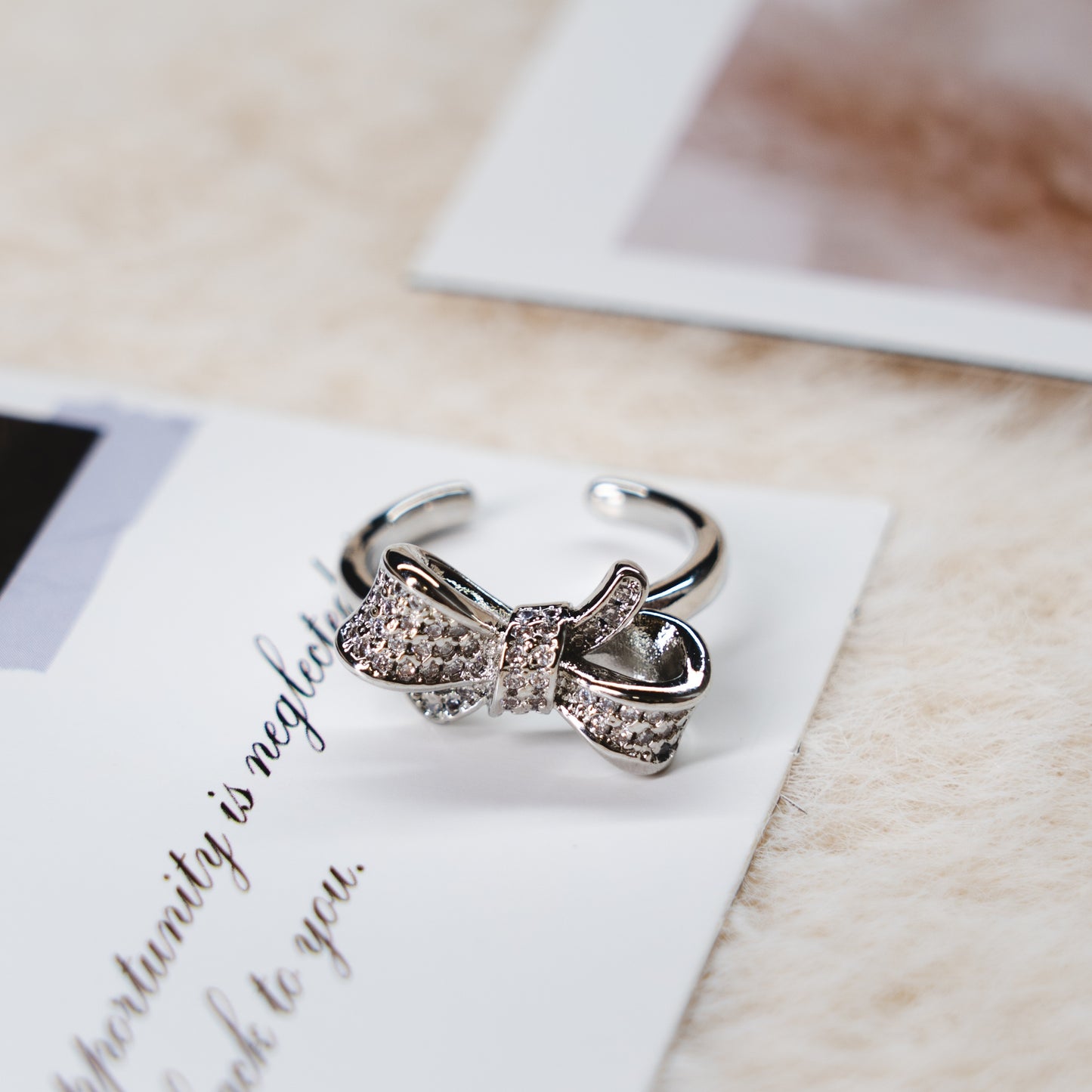 Zircon Crystal Punk Adjustable Ring Collection