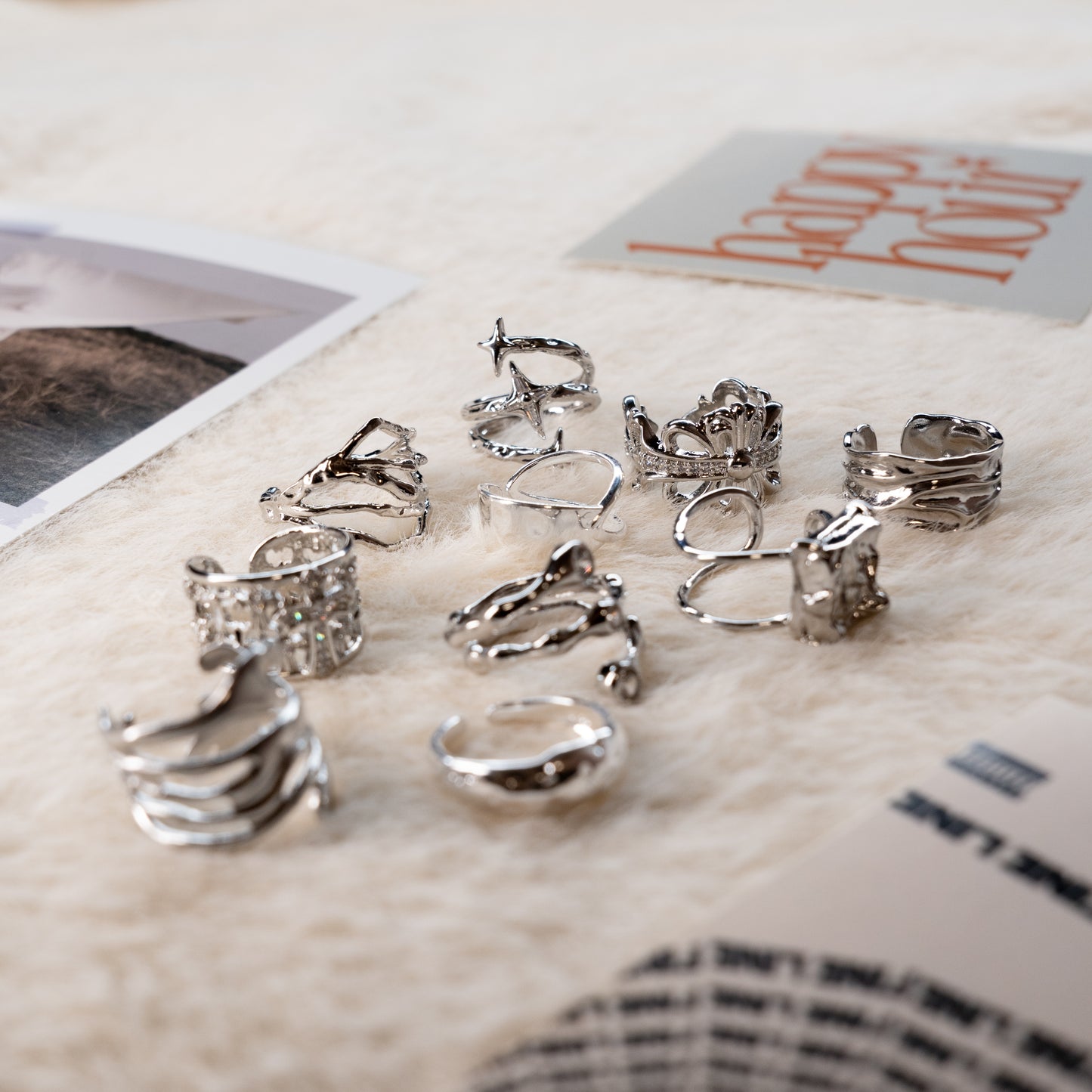 Adjustable Gothic Silver Ring Collection