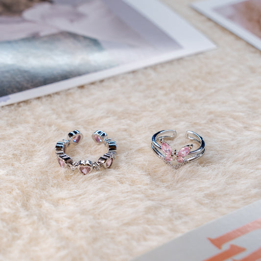 Pink Adjustable Ring Collection